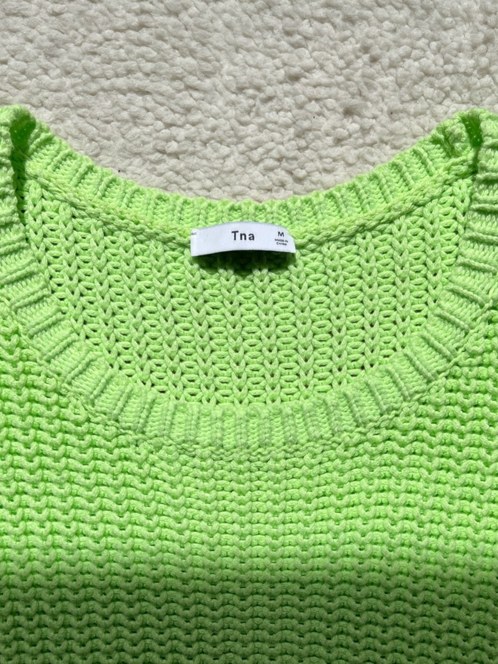 Aritzia: Sunday Best Soft Lime Green Knit Sweater - Women - Picture 2 of 4